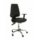 Silla Elche S 24 horas similpiel negro con refuerzo lumbar